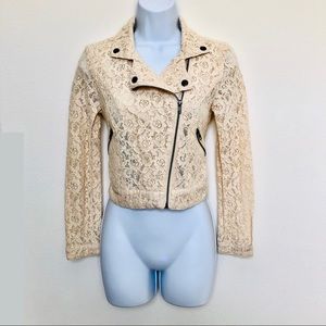 KIRRA⚡️Cute Zip Up Lace Moto Jacket_XS
